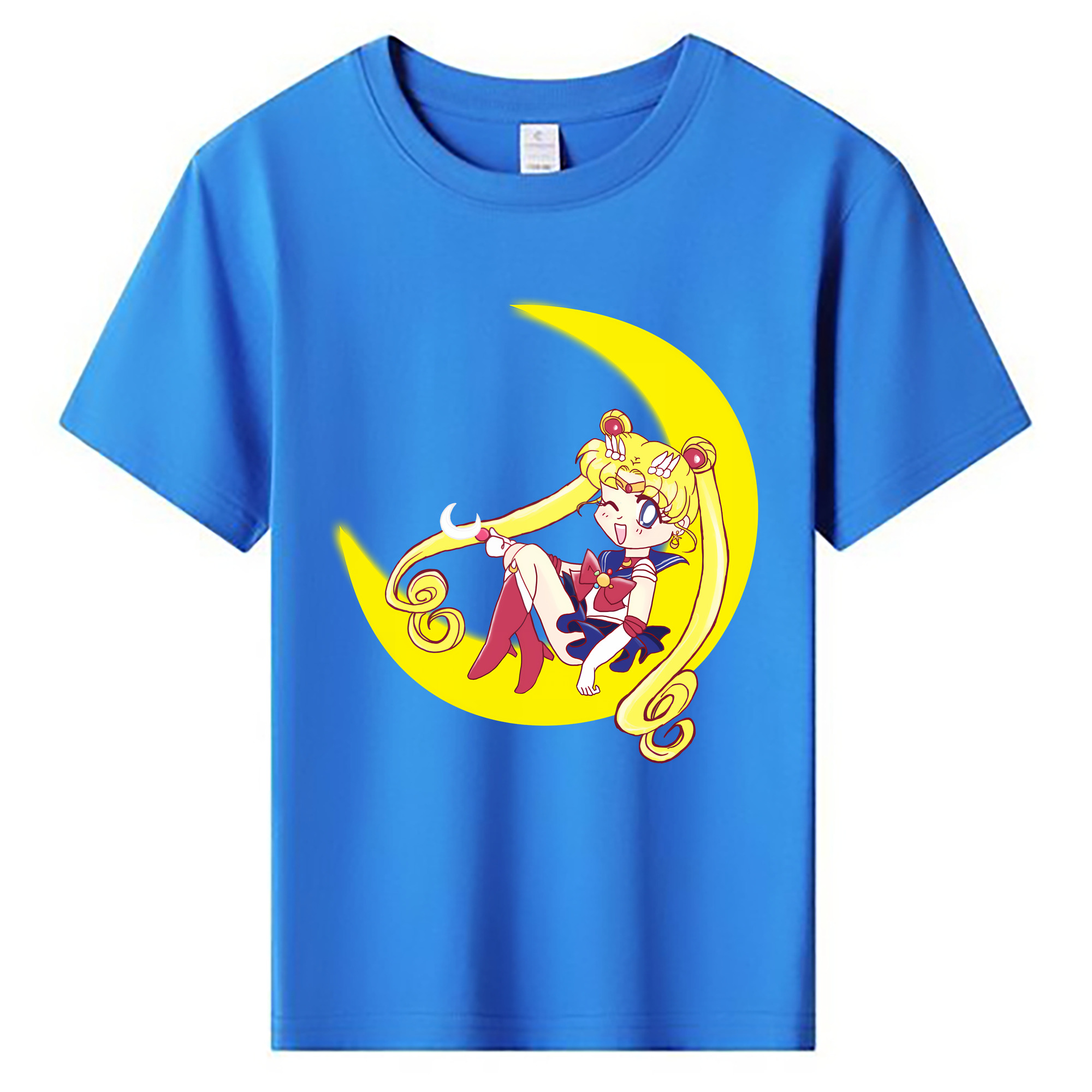 （画像用） 美少女戦士セーラームーン 月野 うさぎ つきの うさぎ Sailor Moon Tsukino Usagi 綿100％キッズTシャツ（フロントプリント）